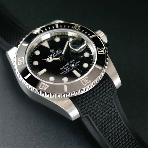 rolex rubber b|rolex with black rubber band.